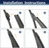 X AUTOHAUX Rear Windshield Wiper Blade Arm Set for VW Golf MK4 1997-2003 - 330mm 13inch...