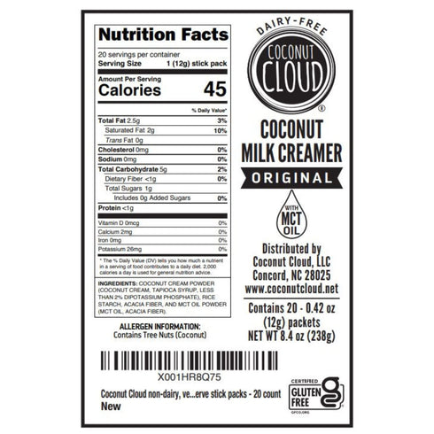 Coconut Cloud: Dairy-Free Coffee Creamer | Minimally Processed, Shelf Stable. Made from Coconut Powdered Milk. | Vegan, Gluten Free, Non-GMO. (Hom...