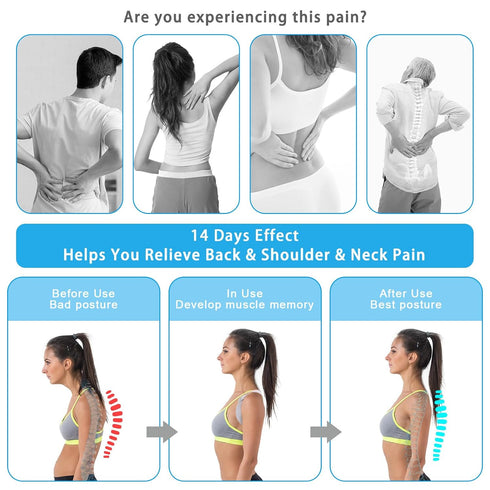 Back Brace Posture Corrector for Women & Kids, Adjustable Shoulder Posture Brace with Vibration Reminder, Breathable Back Support Straightener for...