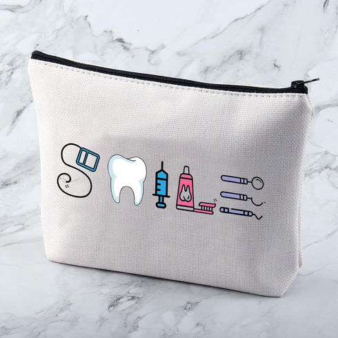 Dental Assistant Gift Funny Dentist Gift Dental Smile Cosmetic Bag Dental Student Gift Dental Hygienist Gift...