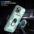 Case for iPhone 13, Shockproof Impact Resistant with Slide Lens Protective Cover Case for iPhone 13 (6.1 inch) (Grey Green)...