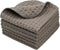 Microfiber Kitchen Cleaning Cloth Thick Dish Rags Waffle Weave Washcloths Dish Cloths Ultra Absorbent Odor Free 12inch X 12inch 6 Pack Gray...