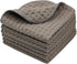 Microfiber Kitchen Cleaning Cloth Thick Dish Rags Waffle Weave Washcloths Dish Cloths Ultra Absorbent Odor Free 12inch X 12inch 6 Pack Gray...