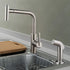 Houtingmann Kitchen Side Sprayer with Hose and Holder - Sprayer with 17 Adapters, Brushed Nickel...