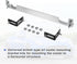 X AUTOHAUX Universal Oil Cooler Mounting Bracket Kit 330mm Aluminum Alloy Engine Oil Cooler Radiator Adapter Kit Oil Cooler Bracket Kit Silver Ton...