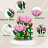 MJDDJA Mini Flower Bouquets Building Blocks,Easter Basket Stuffers,Mini Building Blocks Sets,Forever Carnations Decorated Flower with Dust Cover,M...