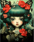 Exquisite Dolls and Butterflies DIY Paint by Numbers for Adults Beginners Unique Style Flower Painting by Number on Canvas with Brushes and Acryli...