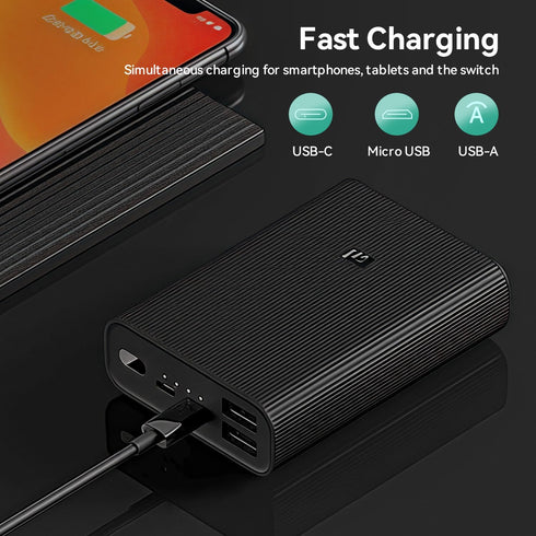 Xiaomi Mi Power Bank 3 Ultra Compact, 10000 mAh, Graphite Black...