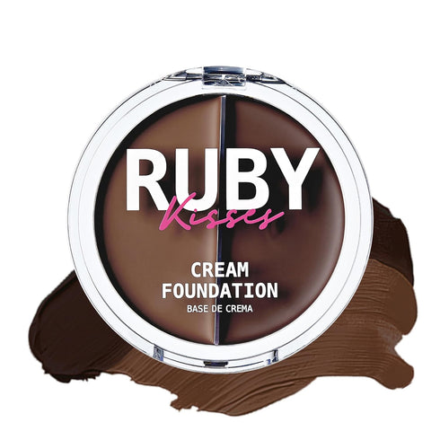 Ruby Kisses 3D Face Creator Cream Foundation & Concealer, 12 Hours Long Lasting, Medium to Full Coverage, Non-Greasy, Ideal for Makeup & Contour P...