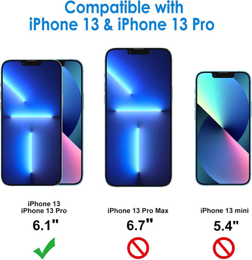 JETech Screen Protector Compatible with iPhone 13 and iPhone 13 Pro 6.1-Inch, Tempered Glass Film, 3-Pack......