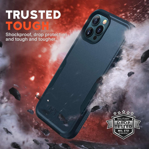 NTG Designed for iPhone 12 Pro Max Case, Heavy-Duty Tough Rugged Lightweight Slim Shockproof Protective Case for iPhone 12 Pro Max 6.7 Inch, Blue...