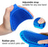 2 Pack Dog Grooming Brush - Dog Cat Bath Soothing Massage Rubber Brush - Pet Bath Brush with Adjustable Ring Handle Suitable for Long Short Haired...
