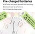 AA Batteries 2200mAh high capacity precharged NI-MH AA Rechargeable Batteries, 1.2V Double A Long Lasting for Toys, Remote controls, Hand held gam...