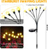 2 Pack Solar Garden Lights, 12 LED Solar Powered Firefly Lights, Starburst Swaying Light Waterproof, Solar Garden Decorative Lights, Outdoor Yard ...