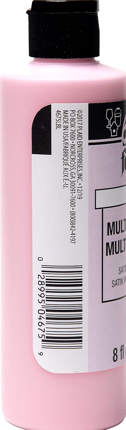 FolkArt Multi-Surface Acrylic Craft Paint, 8 oz, Baby Pink...