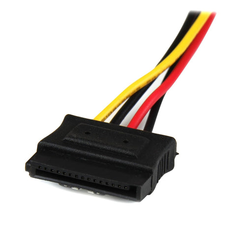 StarTech.com 12in LP4 to 2x Latching SATA Power Y Cable Splitter Adapter - 4 Pin LP4 to Dual SATA Y Splitter (PYO2LP4LSATA)...