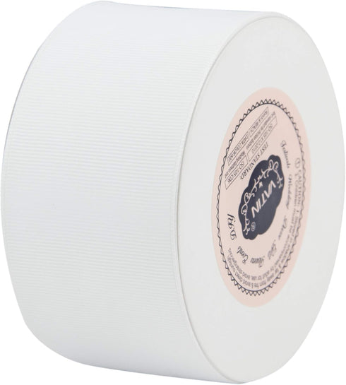 VATIN White Grosgrain Ribbon, 2" x Continuous 25 Yards, White Polyester Grosgrain Ribbon,Use for Bows DIY Hair Accessories, Gift Wrapping, Craft a...