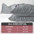 Superity Linen Pillow Cases Queen Size - Envelope Enclosure - 2 Pack - 100% Soft and Comfortable Premium Cotton - Grey...