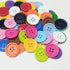 Libiline 100pcs Resin Button Solid Color 4Holes Craft Clothe Sewing Card Making Sweater Shirt (Multi-Color, 3/4"(20mm))...