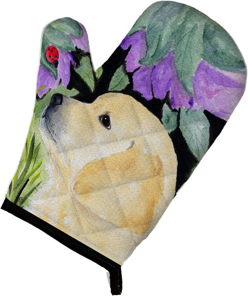Caroline's Treasures SS8245OVMT Golden Retriever Oven Mitt Heat Resistant Thick Oven Mitt for Hot Pans and Oven, Kitchen Mitt Protect Hands, Cooki...