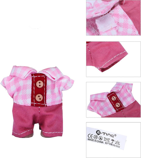 E-TING Family Set, Sweet Mother-Daughter Cool Father-Son Family Dress Up Set for 3-Inch and 2.25-inch Figure Town Series...