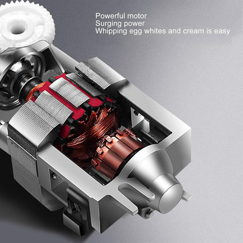 Electric Hand Mixer USB Rechargeable Portable Cordless Handheld Mixer for Baking Cake Egg Cream, Powerful (Light Cyan)...