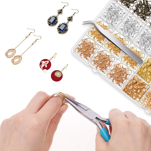 Earring Hooks for Jewelry Making, Shynek 2500Pcs Earring Making Supplies kit with Earring Hooks, Open Jump Rings, Earring Backs for Jewelry Making...