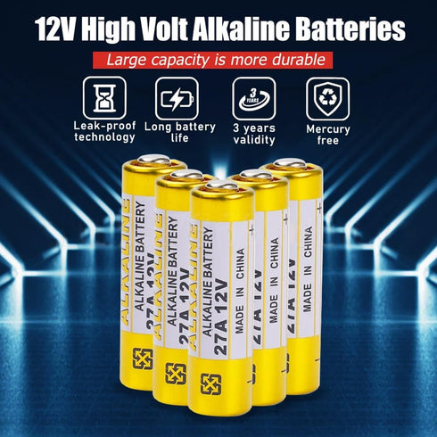 27A 12V Alkaline Batteries A27S MN27 L828 A27 12Volts Battery 5PCS...