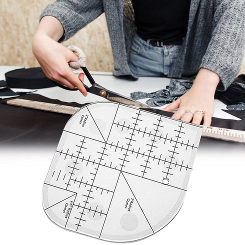 Creative Curved Corner Cutter Quilt Ruler | Acrylic Sewing Patchwork Ruler Quilting Templates | DIY Sewing Supplies Sewing Template Patchwork Tool...