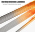Metal File Set, 3 Pieces 8 Inch Carbon Steel Hardened Alloy Strength Steel includes Flat/Half-Round/Round for Metal, Wood, Plastic Work Tools...