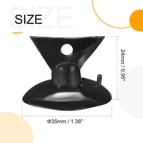 MECCANIXITY Bulb Changers, 35mm Dia. PVC Suction Cup Light Lamp Replacing Tools for GU10 MR16 Bulbs, 6 Pack (4 Black and 2 Clear)...