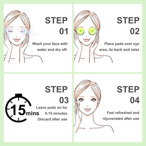 72 Count Eye Pad Cucumber Eye Pads Spa Day Kit Cooling Eye Pads Spa Accessories Face Masks Skincare Spa Party Sleepover Party Supplies Kids Spa Gi...