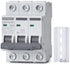 3 Pole DIN Rail Mount Circuit Breaker, 20 Amp 480V AC Miniature Circuit Breaker, Thermal Magnetic Trip AC Disconnect Switch MCB C20...
