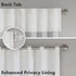 Madison Park Window Curtain Single Panel Faux Silk, Elegant Pleats, Rod Pocket Curtains for Living Room Privacy, Room Darkening Window Curtain for...