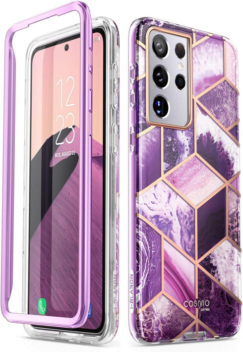 i-Blason Cosmo Series for Samsung Galaxy S21 Ultra 5G Case, Slim Stylish Protective Case Without Built-in Screen Protector (Ameth)...