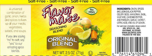 Flavor Mate No Salt Seasoning Blend - Variety Pack - Original,Garlic and Herb,Southwest Chipotle,Lemon & Pepper, Table Blend - 2.5 oz-Kosher...