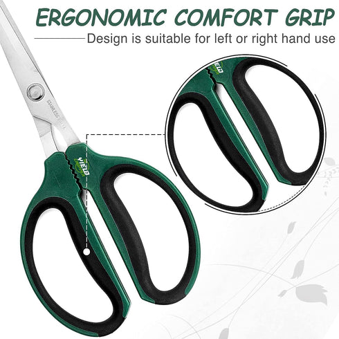 Hydroponic 2-Pack Bonsai Scissors and Plant Trimming Shears Set - Stainless Steel Pruning Shears for Indoor Gardening, Succulent Harvest, and Prec...