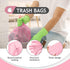 2 Gallon 80 Counts Strong Trash Bags Garbage Bags by Teivio, Bathroom Trash Can Bin Liners, Small Plastic Bags for home office kitchen, Pink...