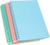 Yansanido Spiral Notebook, 3 Pcs A5 Thick Plastic Hardcover 8mm Ruled 3 Color 80 Sheets -160 Pages Journals for Study and Notes (Light Pink,Light ...