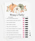 All Ewired Up 50 Baby Shower Who Said It? Mommy or Daddy? (50-Cards) Fun Baby Shower Game Activity, Gender Neutral Boy or Girl, Pumpkin, Autumn...