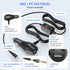 34W Car Charger Adapter with 5V 2A USB Port, 3V 4.5V 5V 6V 7.5V 9V 12V 2A Auto Cigarette Lighter Male Plug Truck Power Supply Adapter Cable for Ca...