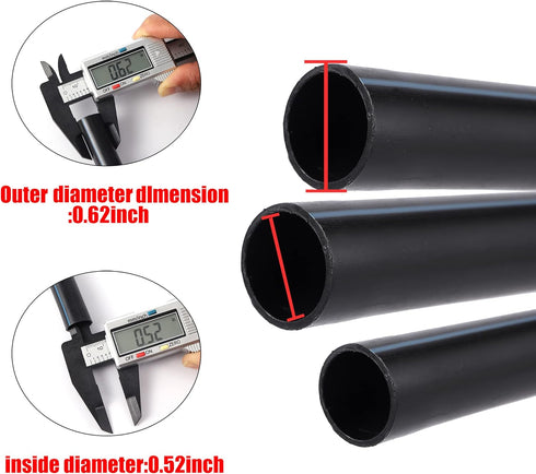 1/2 Inch to 1/4 Inch Tubing Irrigation Fittings for (1/2'' ID x 0.60''-0.63'' OD) 16mm Drip Tubing,Locked Barbed Tee Connectors (10 Pcs Barbed Tee...