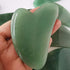 Gua Sha Crystal Jade Stone Board for Skincare, Scraping Face Back Massage Relax Therapy Trigger Point Treatment(Green Aventurine)...