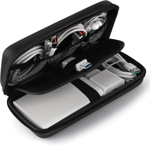 Electronics Organizer Travel Carrying Case Hard Shockproof, Travel Essential for Women Men, Power Bank Charger Cable Cord Accessories Pouch Tech B...