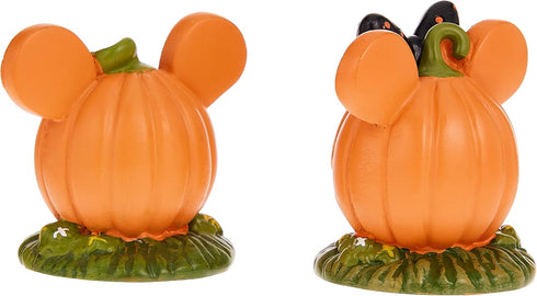 Department 56 Disney Village Halloween Accessories Pumpkintown Mickey and Minnie Mouse Topiaires Figurine Set, 1.75 Inch, Multicolor...