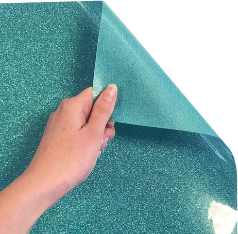 Siser Glitter HTV 20" x 12" Sheet - Iron on Heat Transfer Vinyl (Mermaid Blue)...