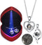 NW 2 pcs Pendants i love you necklace in 100 languages Projection Heart Pendant necklace for women mother with led light heart gift box SLIVER...