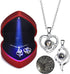 NW 2 pcs Pendants i love you necklace in 100 languages Projection Heart Pendant necklace for women mother with led light heart gift box SLIVER...