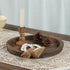 Romadedi Rustic Wooden Tray Candle Holder - Small Wood Decorative Plate Pillar Candle Tray for Farmhouse Kitchen Countertop Bathroom Coffee Table ...