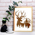 11 Pcs Deer Stencils Forest Mountain Tree Deer Head Stencils for Wood Burning Stencil Template Stencils for Painting on Wood Crafts Home Decors (D...